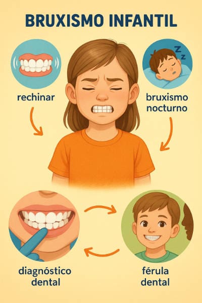 Cuadro como es Bruxismo Infantil | Clínica Dental Satorres - Paterna - Manises